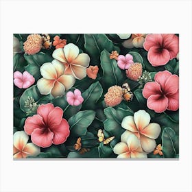 Floral Seamless Pattern 6 Canvas Print