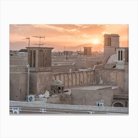 Sunset In A Beautiful Place In The Desert Canvas Print