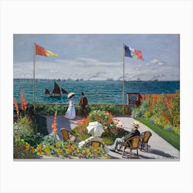Garden At Sainte Adresse, Claude Monet Canvas Print