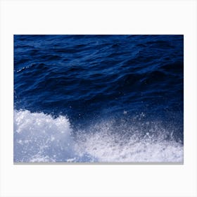 Water Splashes White Blue Sea Foam italy italia italian photo photography art travel Canvas Print