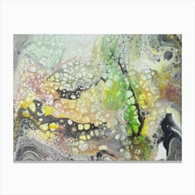 Organic Green Abstract Painting Canvas Print