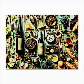 Wine And Food Canvas Print