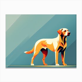 Yellow Labrador, golden Labrador, colorful dog illustration, dog portrait, animal illustration, digital art, pet art, dog artwork, dog drawing, dog painting, dog wallpaper, dog background, dog lover gift, dog décor, dog poster, dog print, pet, dog, vector art, dog art. Canvas Print