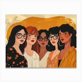 Women In Glasses 3 Canvas Print