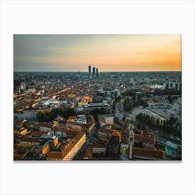 Milano Italia Art Poster Sunset  Canvas Print