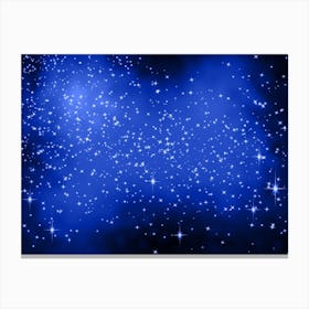 Royal Blue Shining Star Background Canvas Print