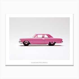 Toy Car Custom 62 Chevy Pink Poster Canvas Print