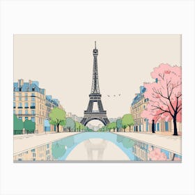 Paris Eiffel Tower Canvas Print