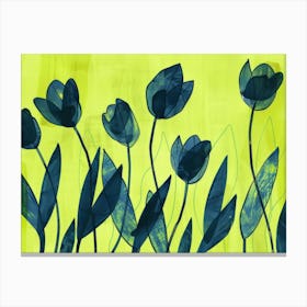 Blue Tulips 10 Canvas Print
