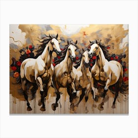 Horses Running Canvas Print