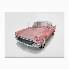 Pink Classic Car Canvas Print