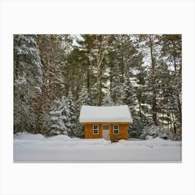 Small Cabin In The Woods Canvas Print