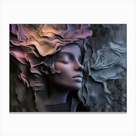 3d Effect Dark Color 4 Canvas Print