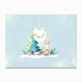 Christmas Bunny 3 Canvas Print