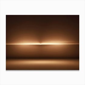 Abstract Image Of A Brown Background With A Glowing, Horizontal Light In The Center Canvas Print