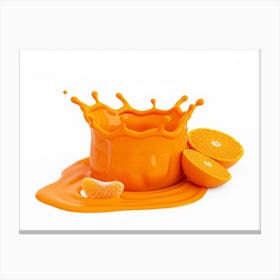 Orange Juice Splash 1 Canvas Print