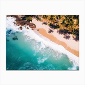 Aerial View Of A Tropical Beach 6 Canvas Print