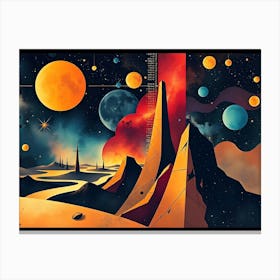 Space Landscape 1 Canvas Print