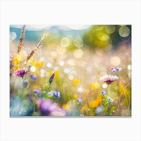 Field Of Country Wildflowers 3 Canvas Print