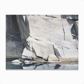 Steep Cliff Walls Painting Canvas Print