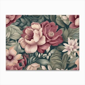 Floral Wallpaper 9 Canvas Print