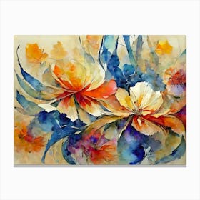 Floral Design 1 - AI Canvas Print