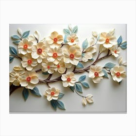 Paper Flower Wall Art 22 Canvas Print