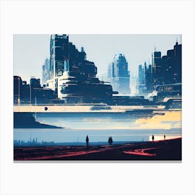 Futuristic Cityscape 1 Canvas Print