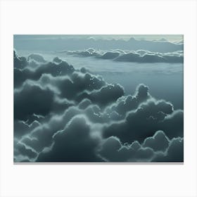Clouds And Mountains Canvas Print