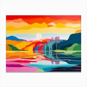 Mirrored Realms Landscape Canvas Print