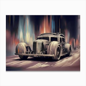 Old Car In The City 1 Canvas Print