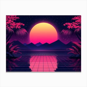 80'S Retro Background Canvas Print