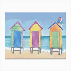 Beach Huts 8 Canvas Print