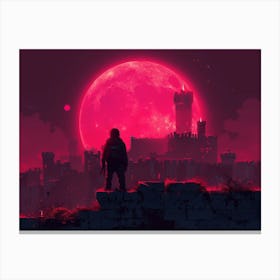 Red Moon 10 Canvas Print