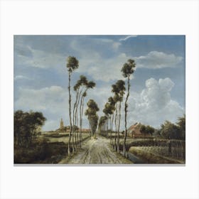 The Avenue At Middelharnis, Meindert Hobbema Canvas Print