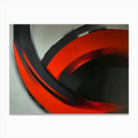 Abstract Red And Black Painting Canvas Print