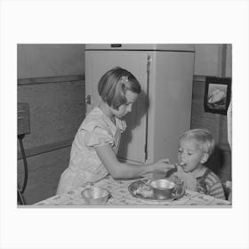 Lunchtime At The Nursery School At The Fsa (Farm Security Administration) Mobile Camp For Migratory Farm Worke 2 Canvas Print