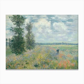 Poppy Fields Near Argenteuil (1875), Claude Monet Canvas Print
