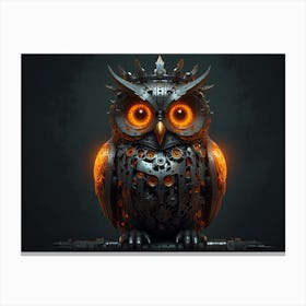 Steampunk Owl 1 Canvas Print