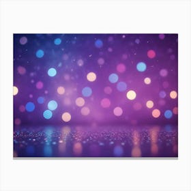 A Blurred Background With Soft, Glowing Circles In Shades Of Blue, Pink, And Yellow, Creating A Dreamy And Atmospheric Effect, Ideal For Adding A Touch Of Magic And Elegance To Designs Canvas Print