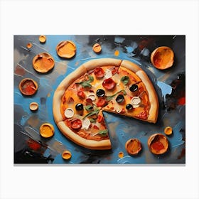 Pizza Painting Canvas Print