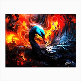 Black Swan Event - Flaming Swan Canvas Print