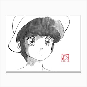Manga girl Canvas Print