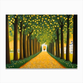 Gustav Klimt Path Through The Trees Canvas Print