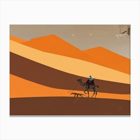 Camel In The Desert 8 Canvas Print