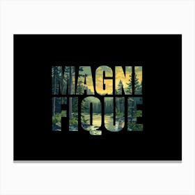 Magnifique Poster Retro Mountains Illustration 3 Canvas Print