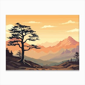 Landscape With Tree 3 Canvas Print