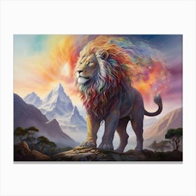 Lion Of The Mountains Canvas Print