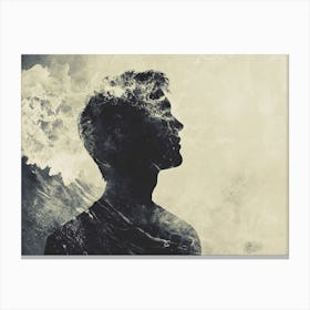 Silhouette Of A Man 10 Canvas Print