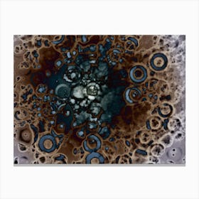 Watercolor Abstraction Rings And Spots Canvas Print